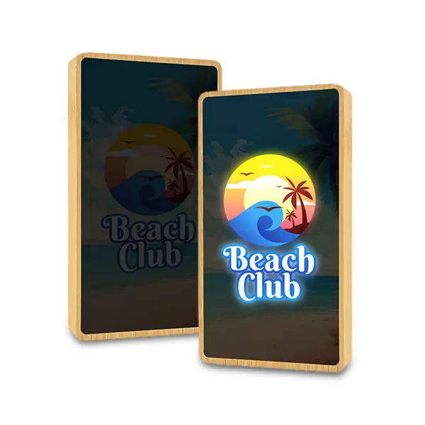 8000mAh 22.5W Power Bank with Full Color LED light up logo