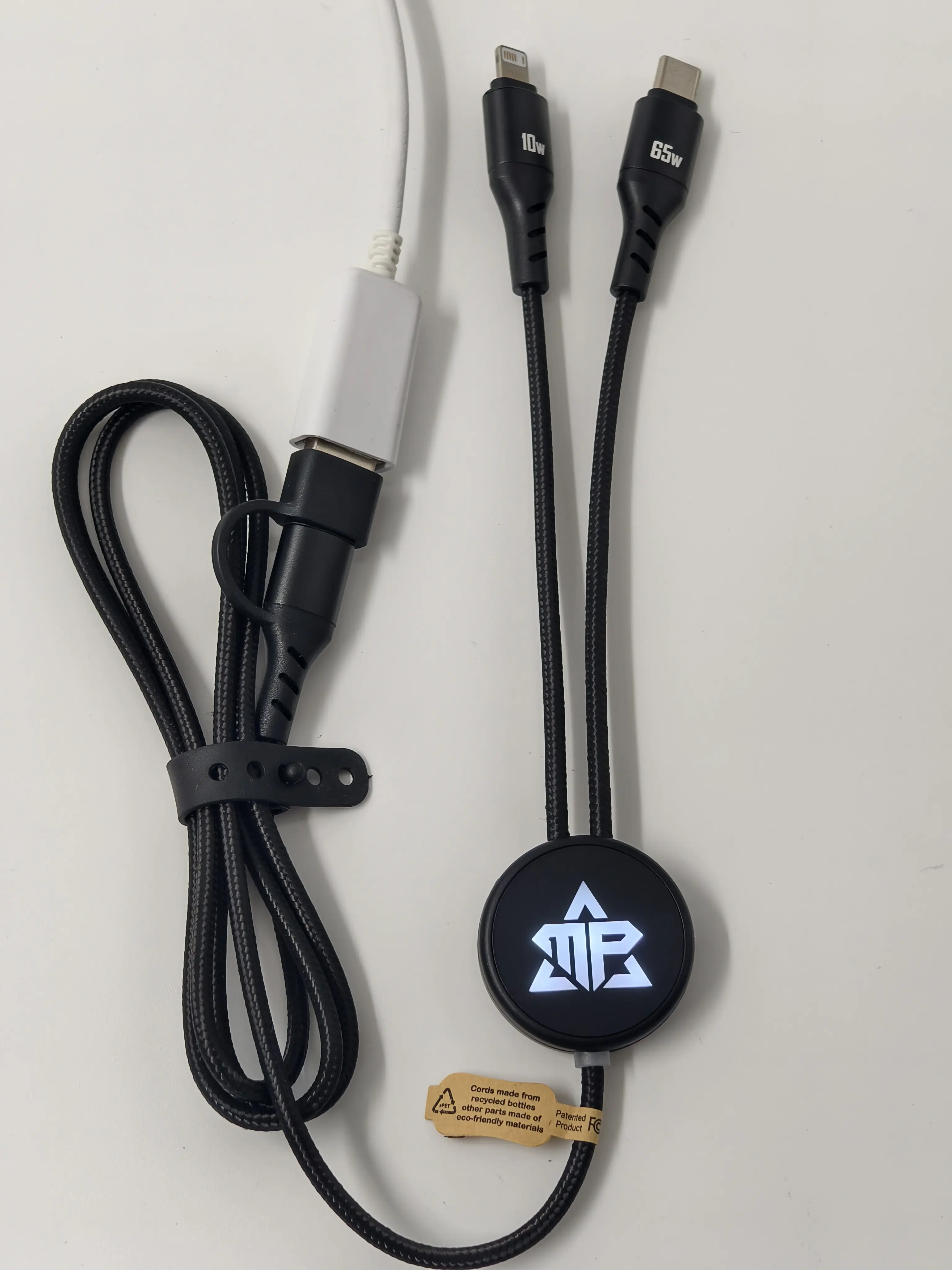 120cm 4-in-1 65W PD Fast Charging Cable with Touch-Controlled Light | T7122PD